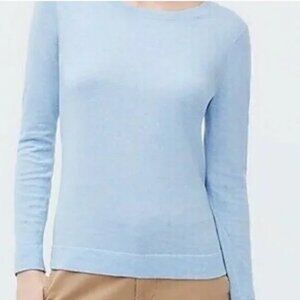 J. Crew Teddie Light Blue Long Sleeve Crew Neck Shirt Women